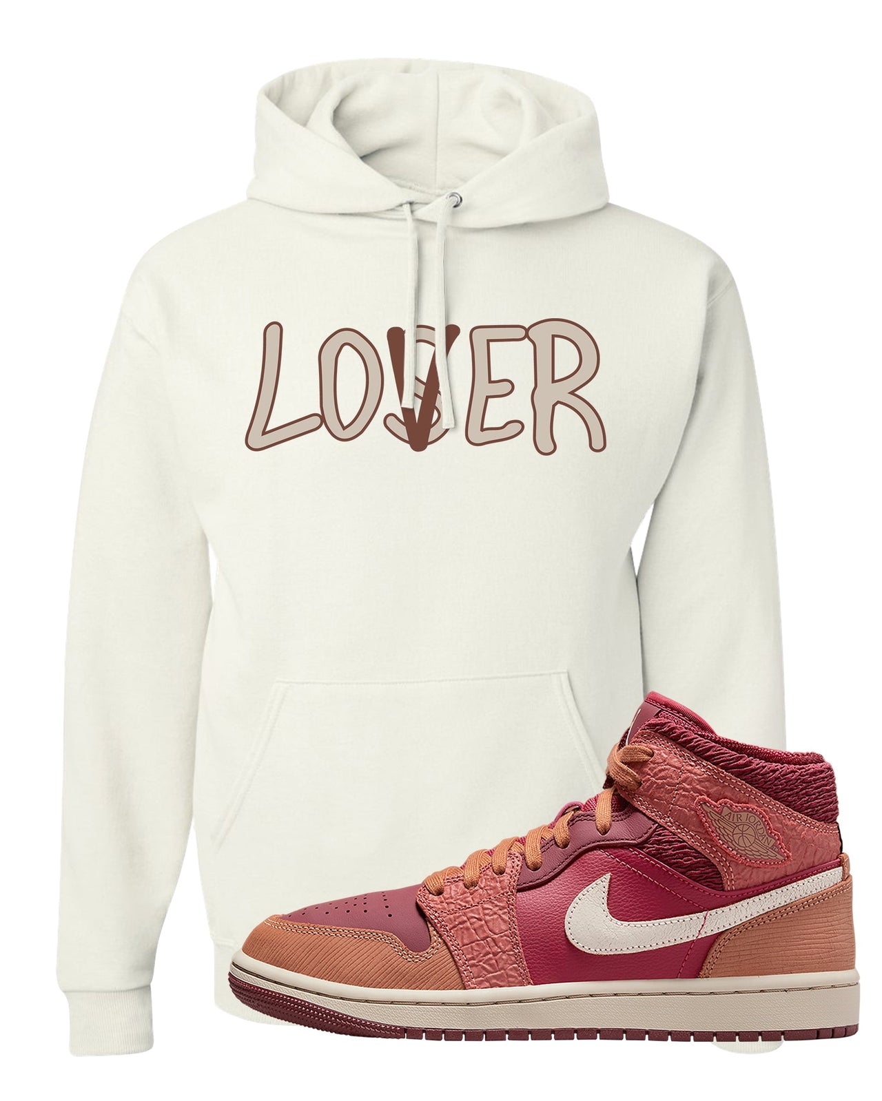 Africa Mid 1s Hoodie | Lover, White