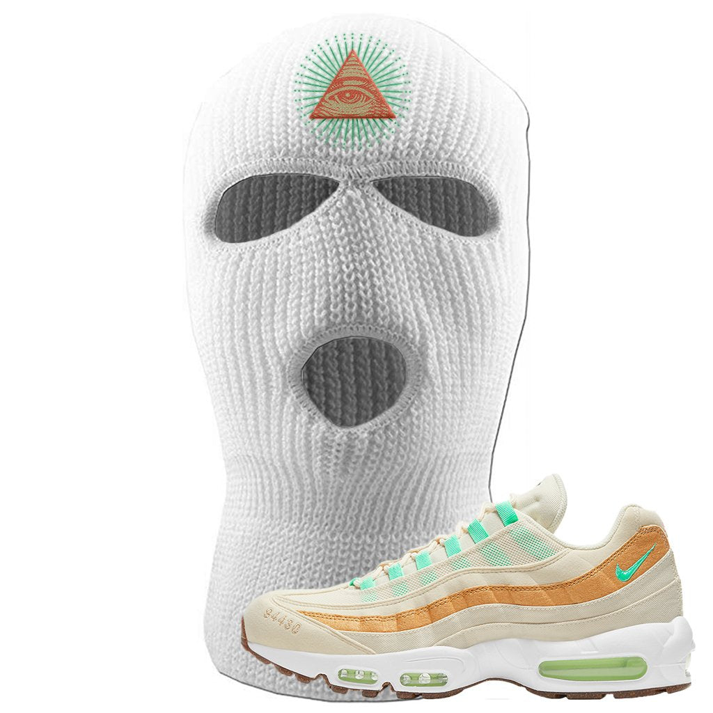 Happy Pineapple 95s Ski Mask | All Seeing Eye, White