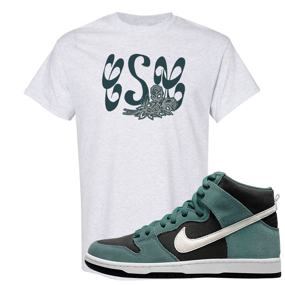 Green Suede High Dunks T Shirt | Certified Sneakerhead, Ash