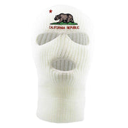 California Republic White 3 Hole Ski Mask