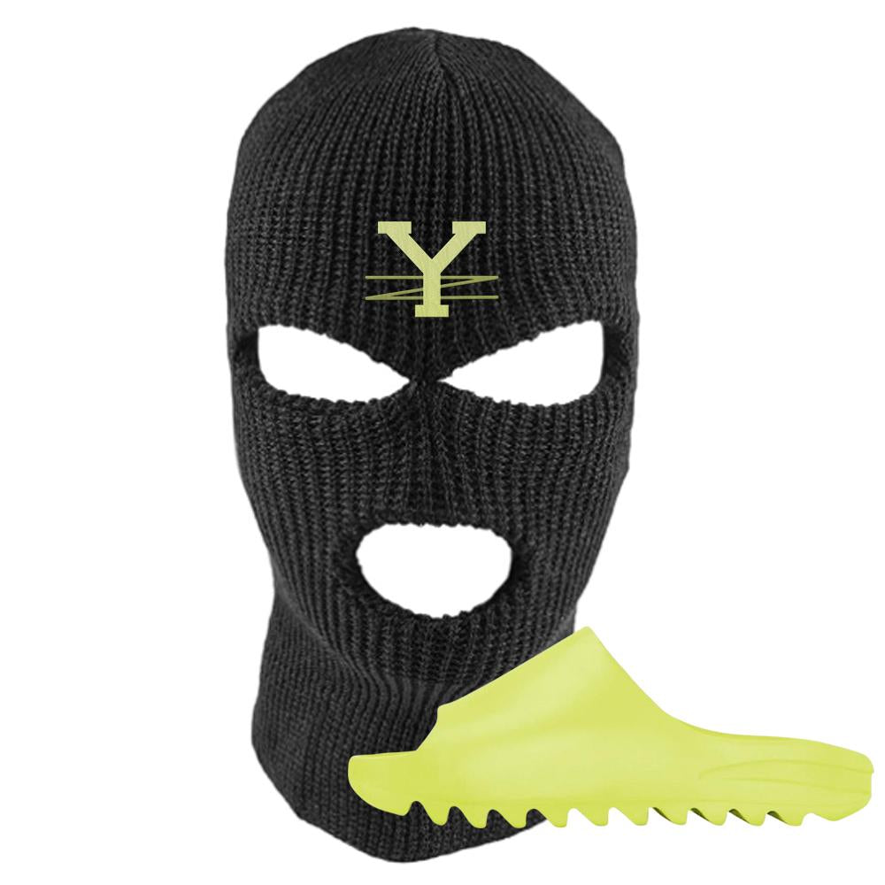 Glow Green Slides Ski Mask | YZ, Black