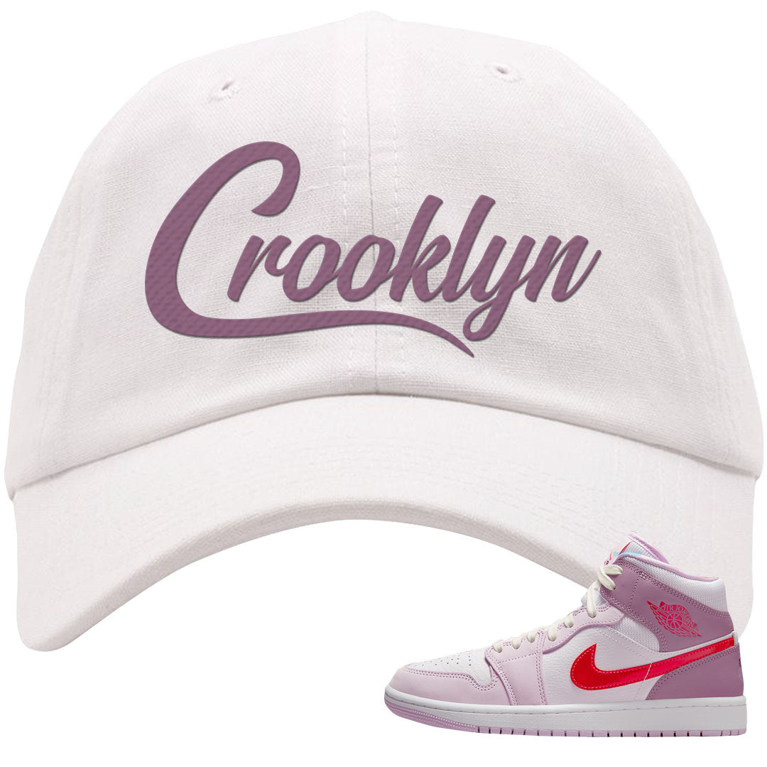 Valentine's Day Mid 1s Dad Hat | Crooklyn, White