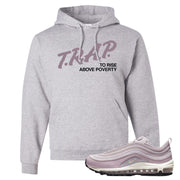 Plum Fog 97s Hoodie | Trap To Rise Above Poverty, Ash