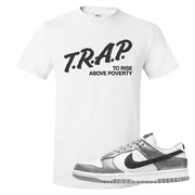 Golden Gals Low Dunks T Shirt | Trap To Rise Above Poverty, White