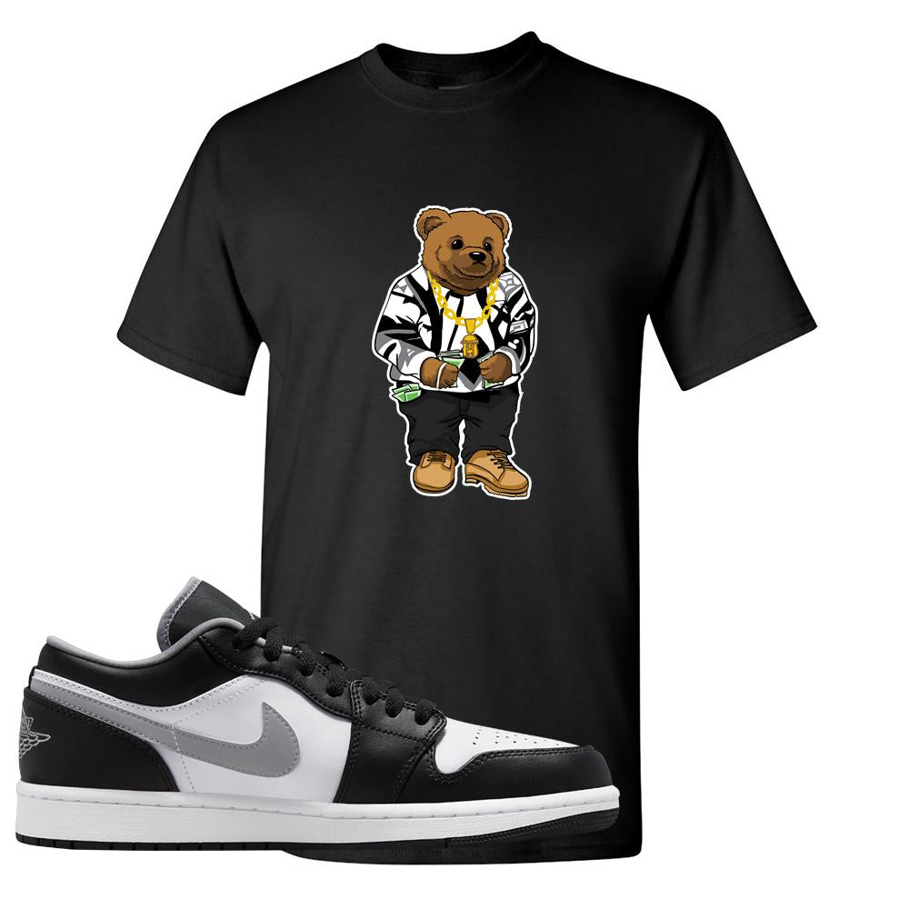 Air Jordan 1 Low Black Medium Grey T Shirt | Sweater Bear, Black