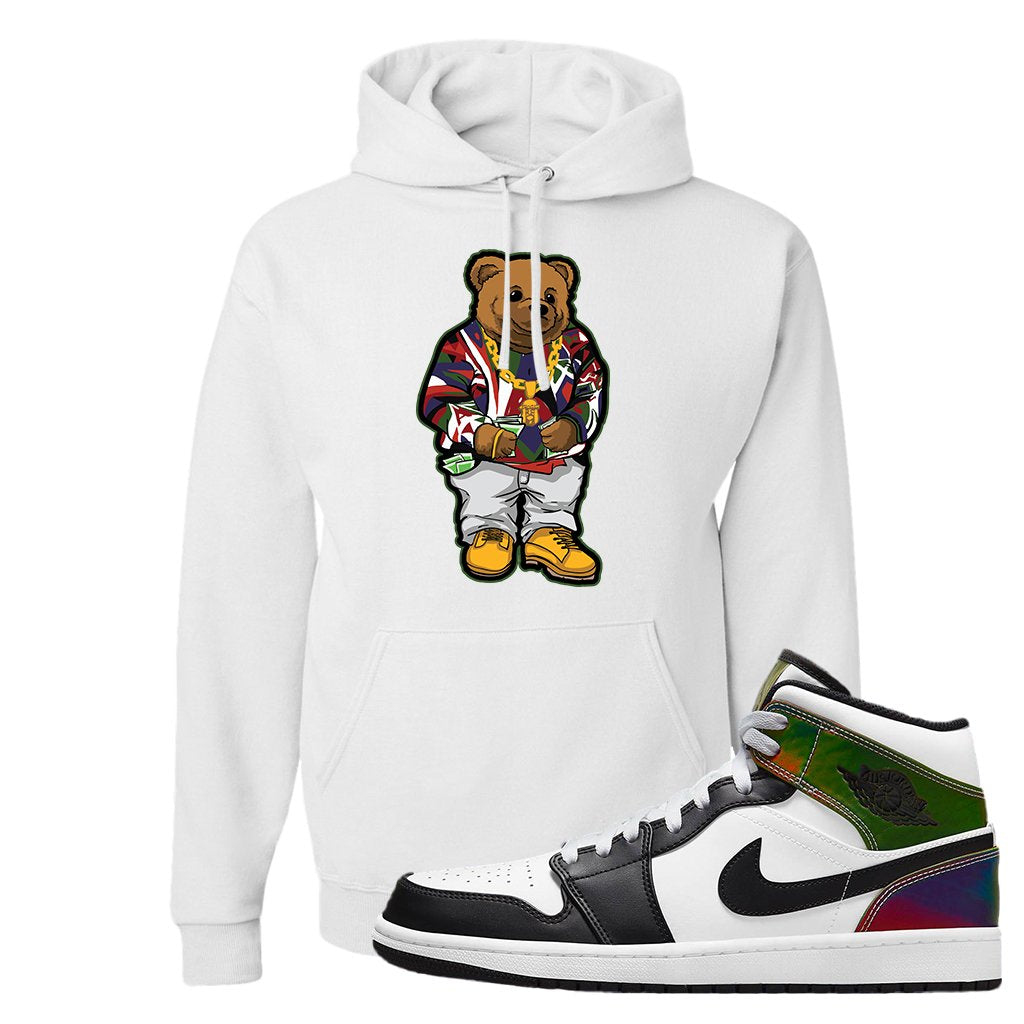 Color Change Mid 1s Hoodie | Sweater Bear, White