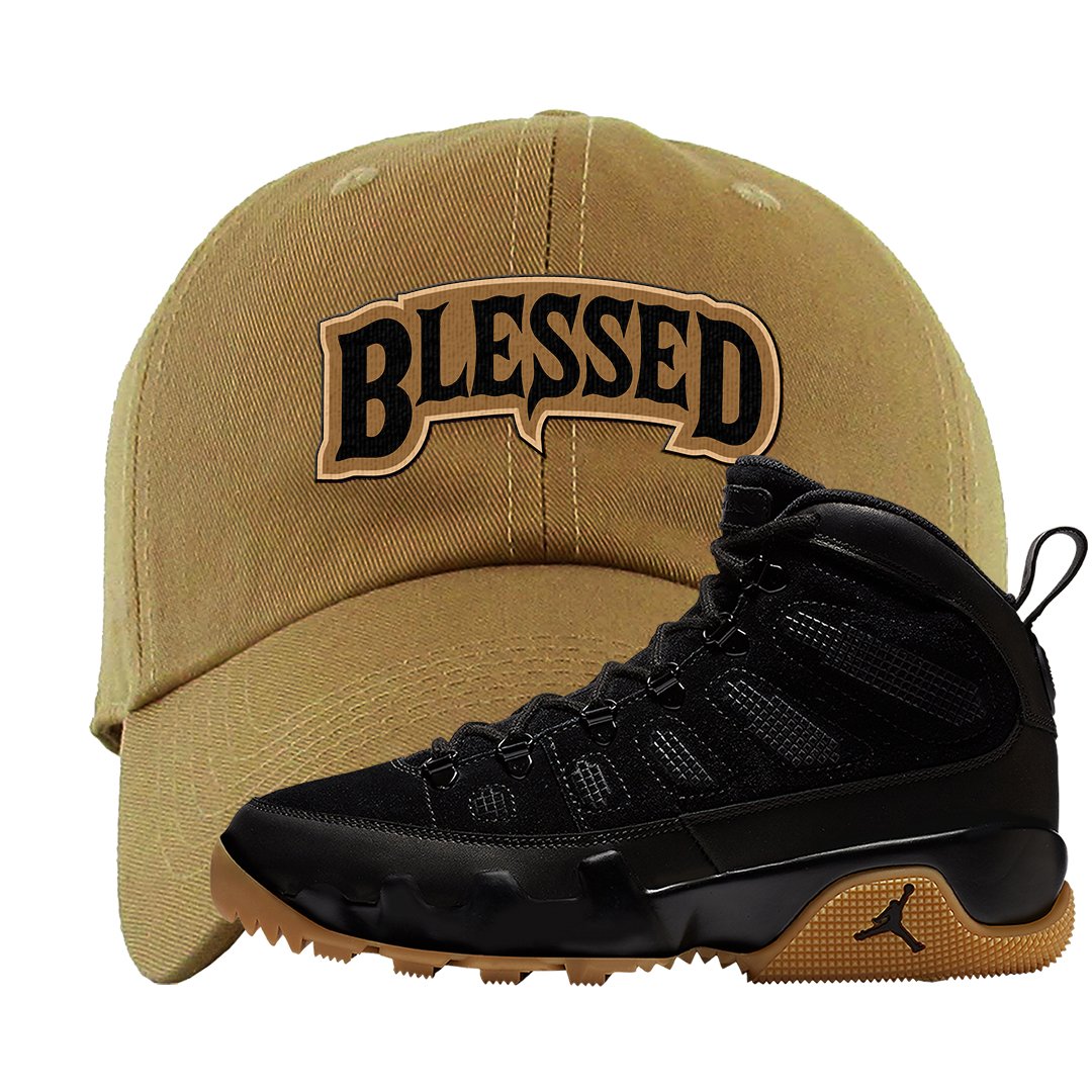 NRG Black Gum Boot 9s Dad Hat | Blessed Arch, Timberland