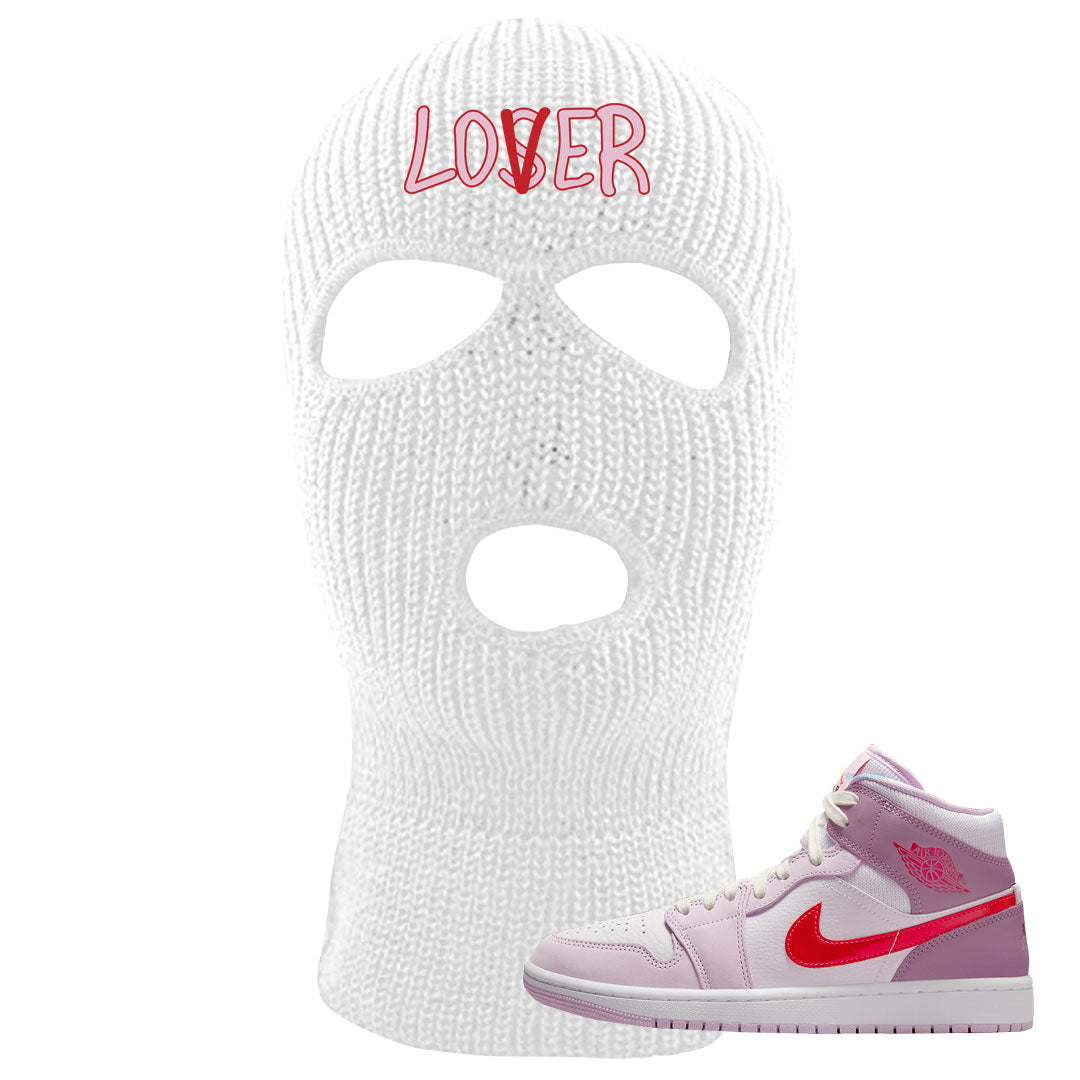 Valentine's Day Mid 1s Ski Mask | Lover, White