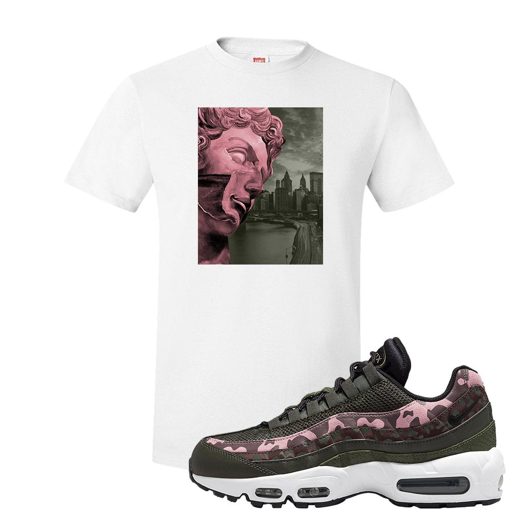 Olive Pink Camo 95s T Shirt | Miguel, White