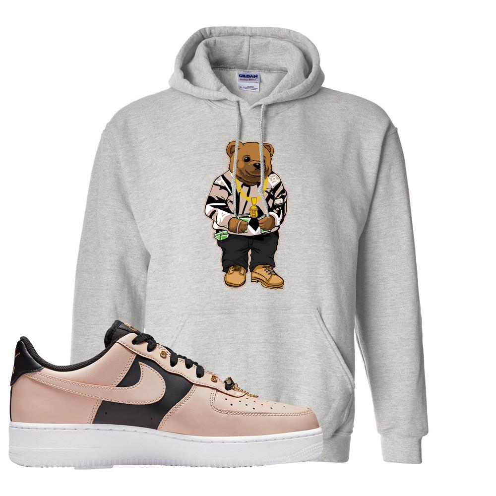 Air Force 1 Low Bling Tan Leather Hoodie | Sweater Bear, Ash
