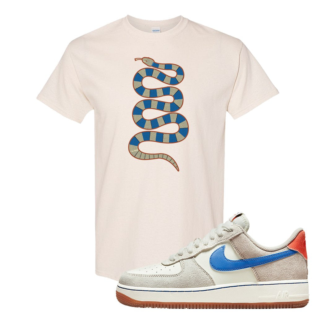 First Use Low 1s Suede T Shirt | Coiled Snake, Natural