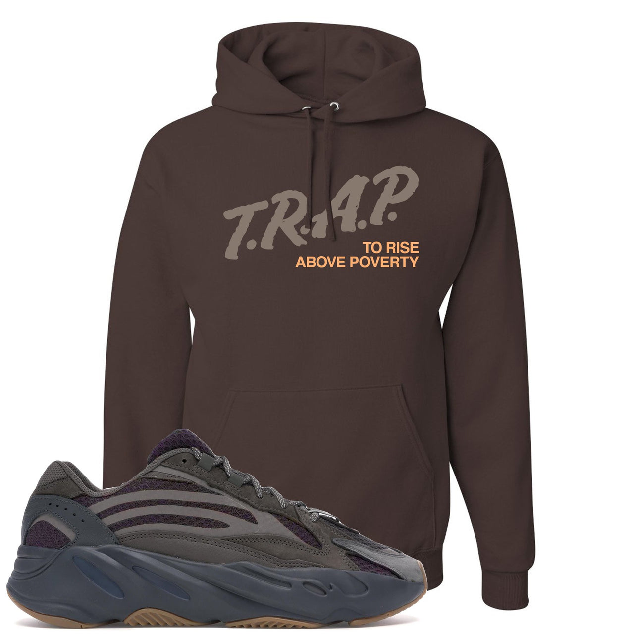 Geode 700s Hoodie | Trap Rise Above Poverty, Brown