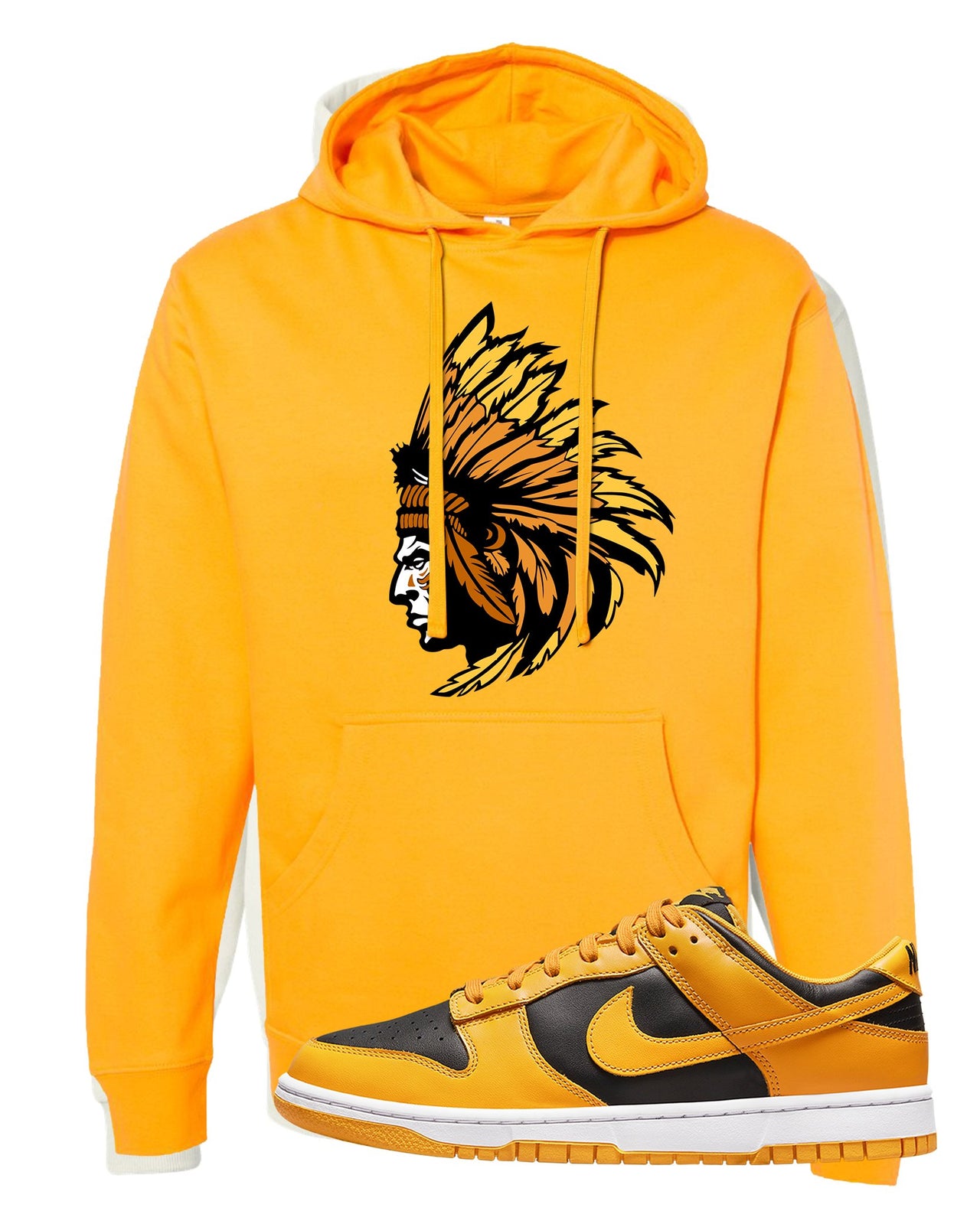 Goldenrod Low Dunks Hoodie | Indian Chief, Gold