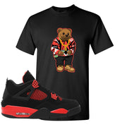 Red Thunder 4s T Shirt | Sweater Bear, Black