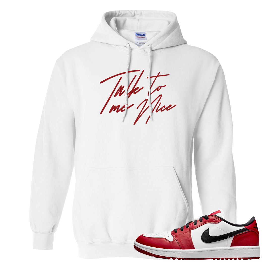 Chicago Golf Low 1s Hoodie | Talk To Me Nice, White