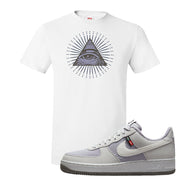 Toasty Low 1s T Shirt | All Seeing Eye, White