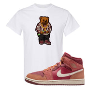 Africa Mid 1s T Shirt | Sweater Bear, White