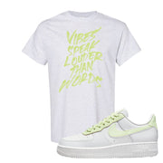 WMNS Color Block Mint 1s T Shirt | Vibes Speak Louder Than Words, Ash