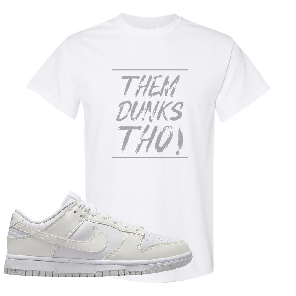 Move To Zero White Low Dunks T Shirt | Them Dunks Tho, White