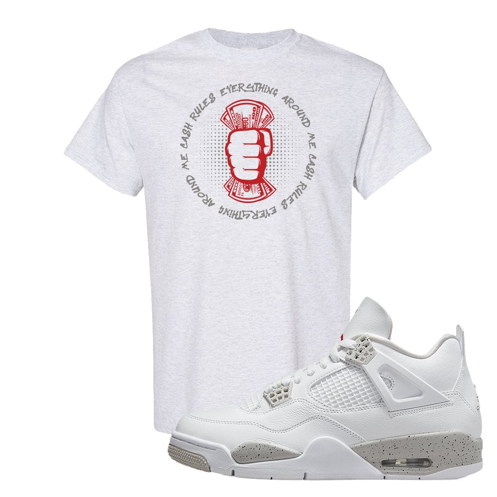 Tech Grey 4s T Shirt | Cash Rules Everything Around Me, Ash
