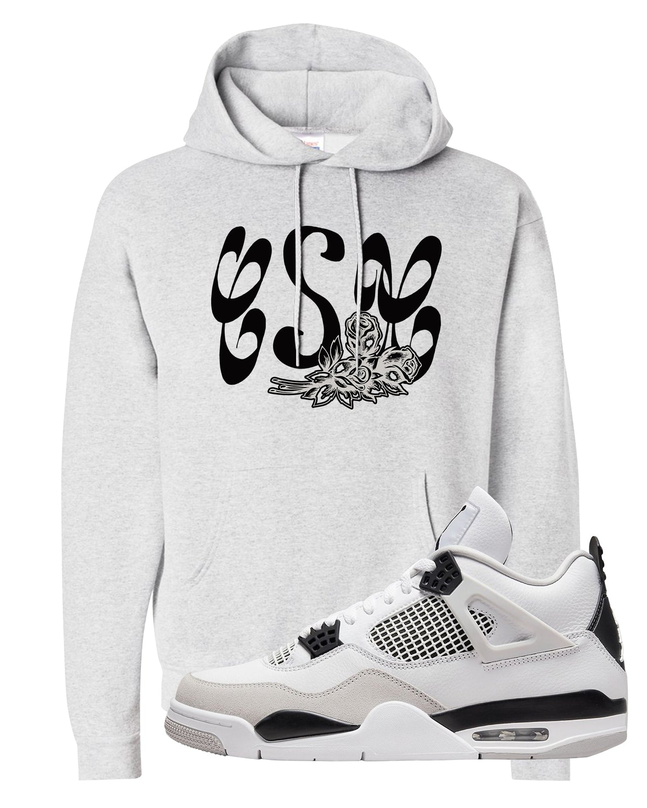 Military Black 4s Hoodie | Certified Sneakerhead, Ash