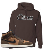 Earthy Brown Mid 1s Hoodie | Chiraq, Dark Chocolate