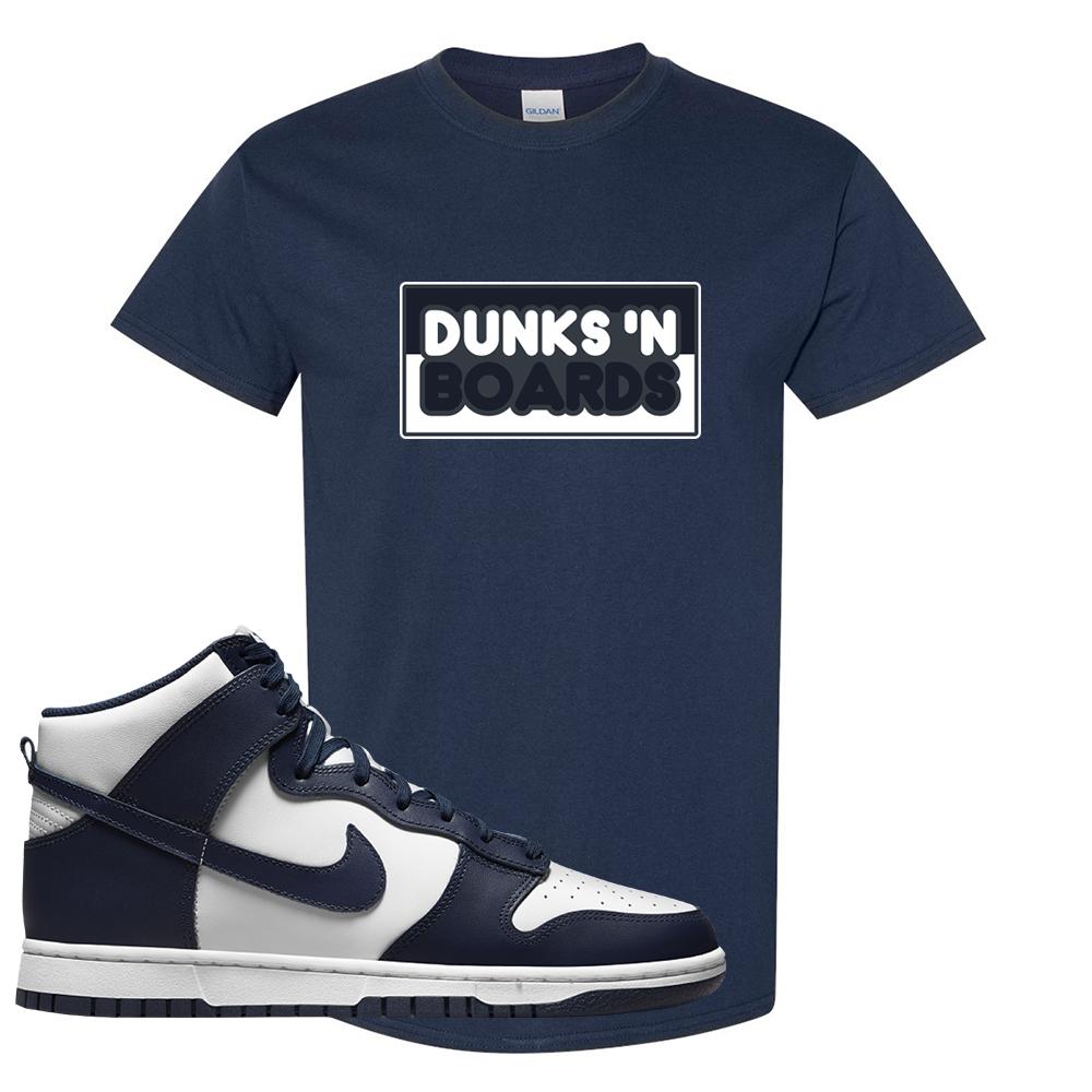 Midnight Navy High Dunks T Shirt | Dunks N Boards, Navy