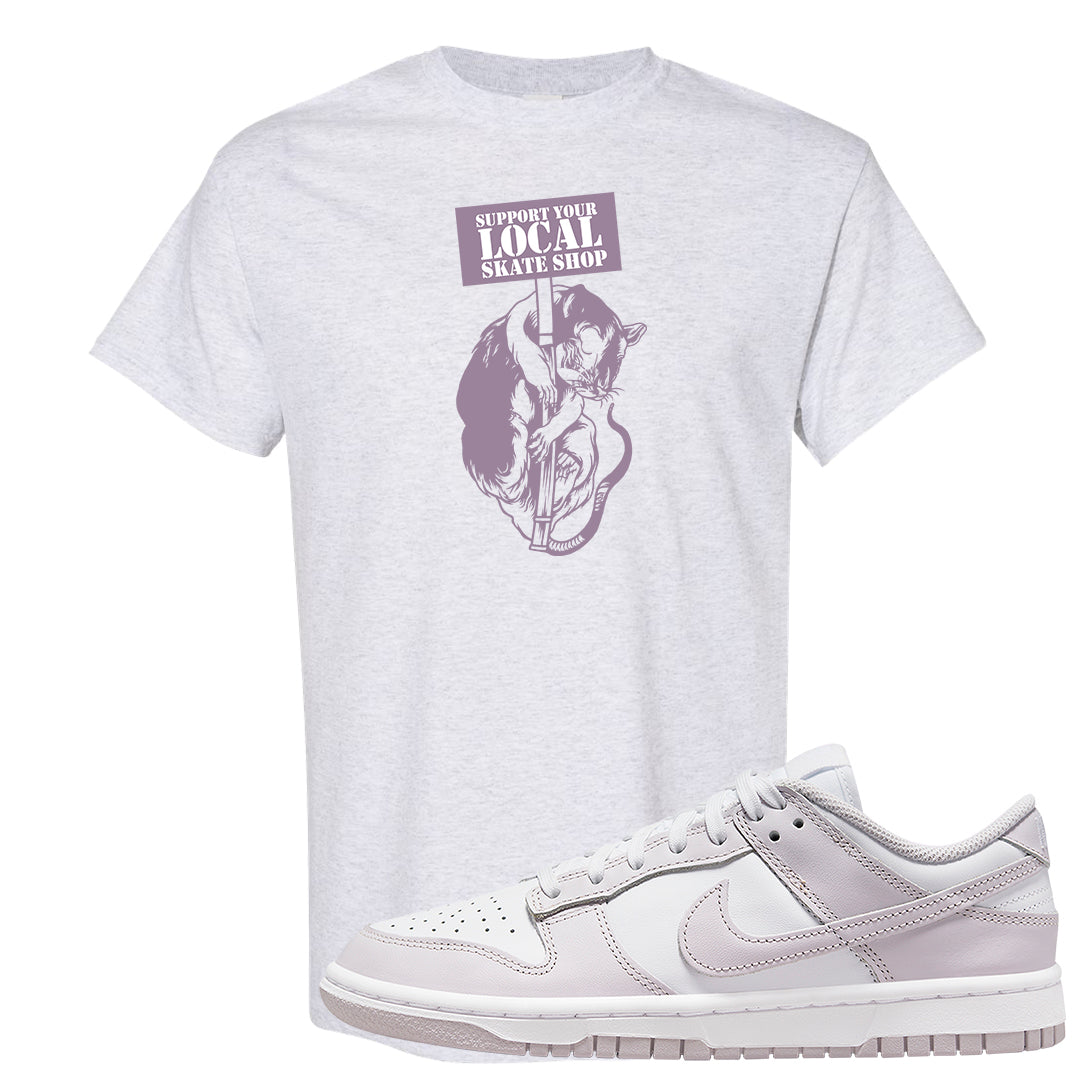 Venice Low Dunks T Shirt | Support Your Local Skate Shop, Ash