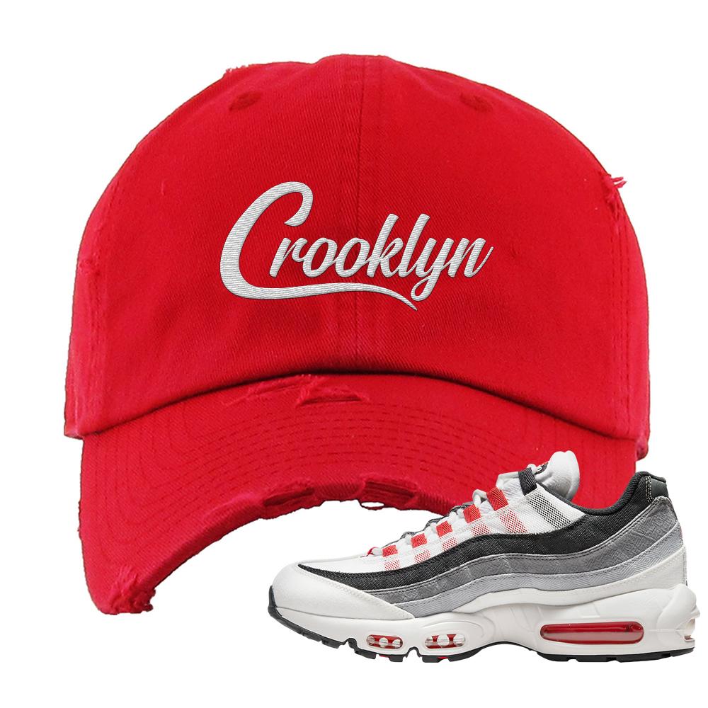 Comet 95s Distressed Dad Hat | Crooklyn, Red