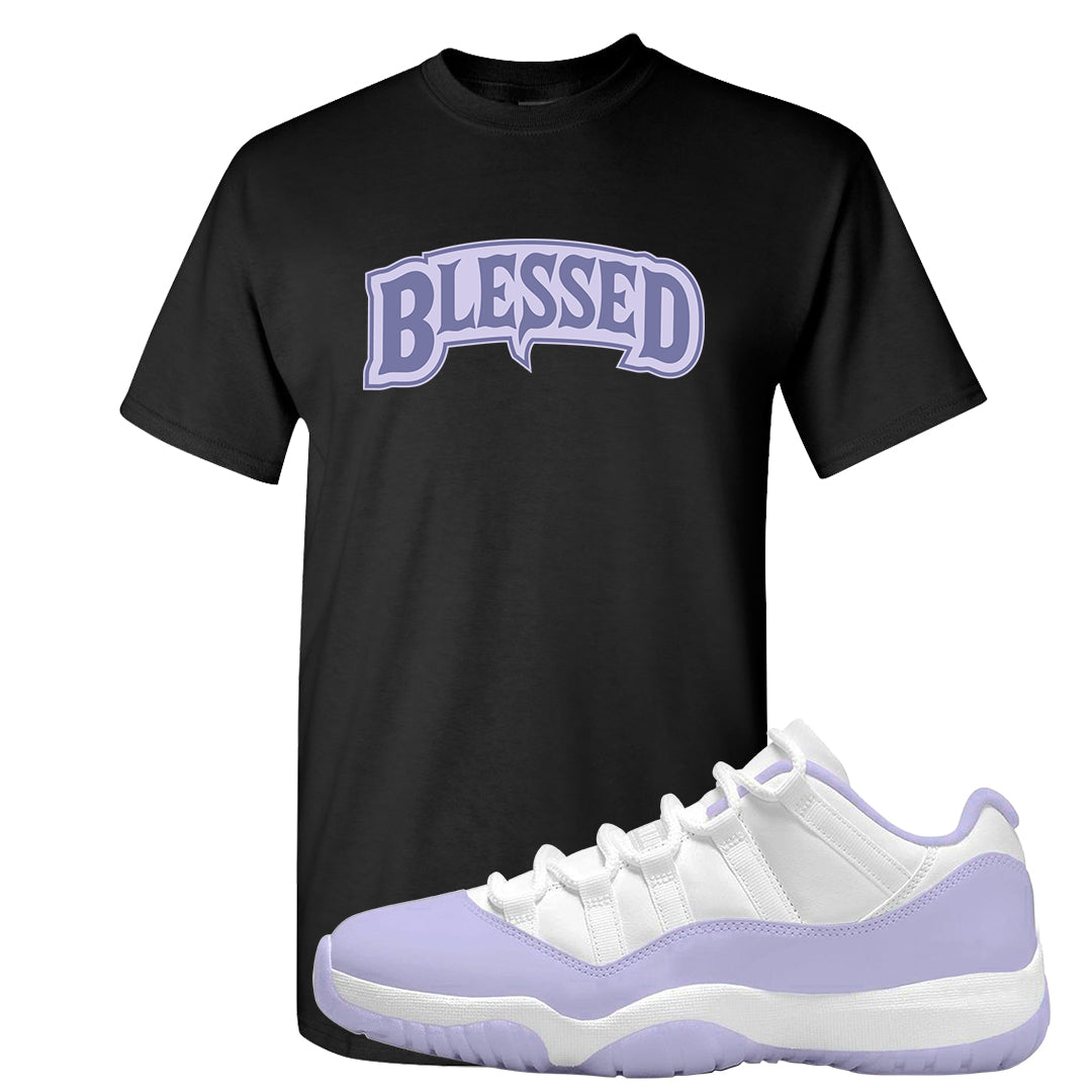 Pure Violet Low 11s T Shirt | Blessed Arch, Black