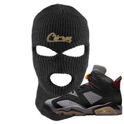 Bordeaux 6s Ski Mask | Chiraq, Black