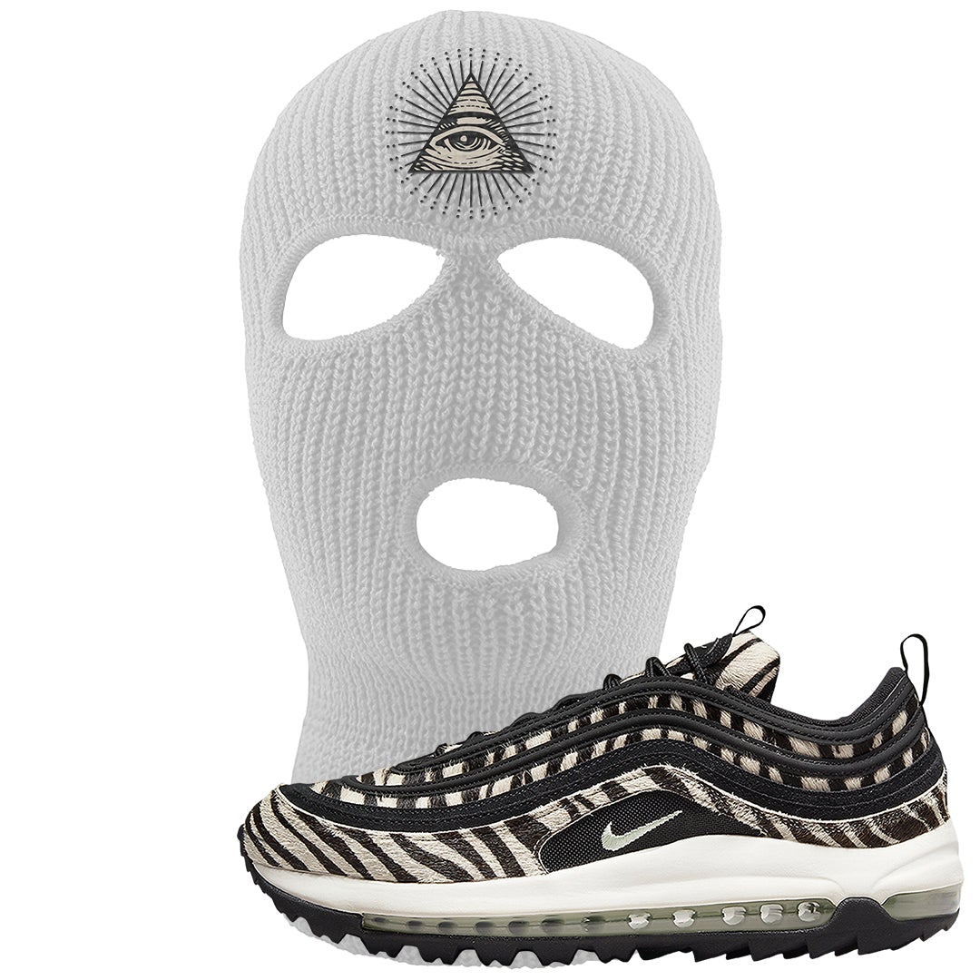 Zebra Golf 97s Ski Mask | All Seeing Eye, White