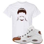 Mocha Question Mids T Shirt | Headband Corn Rows, White