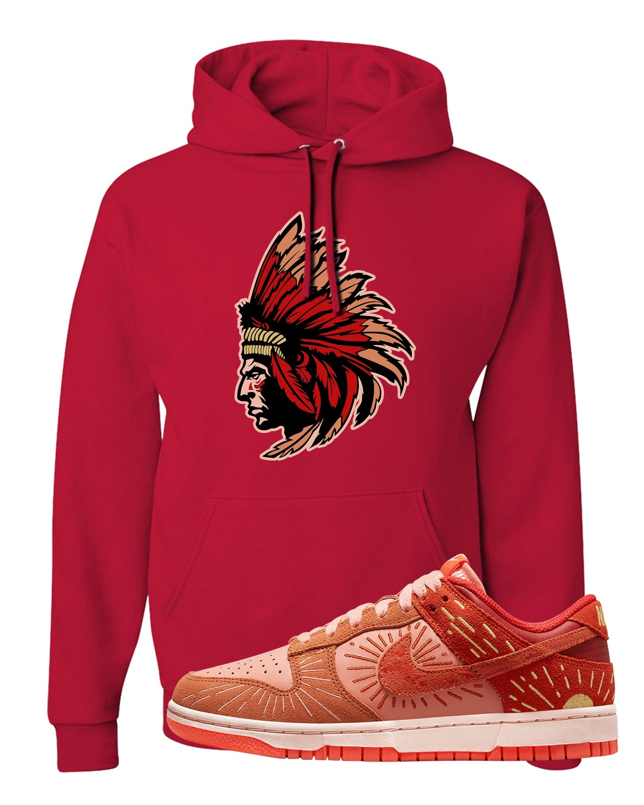 Solstice Low Dunks Hoodie | Indian Chief, Red