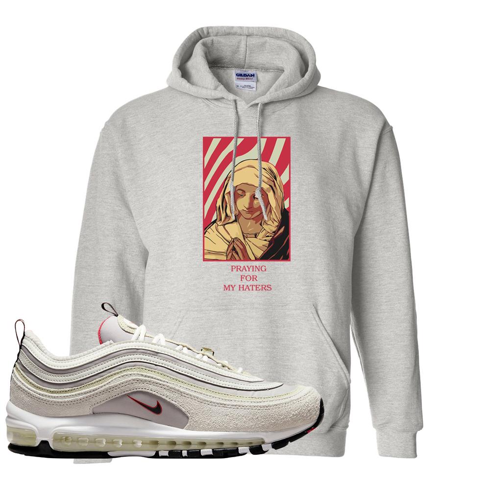 First Use Suede 97s Hoodie | God Told Me, Ash