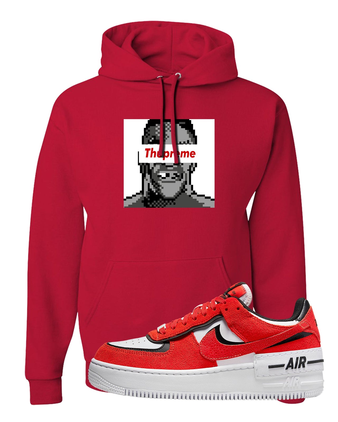 Shadow Chicago AF 1s Hoodie | Thupreme, Red