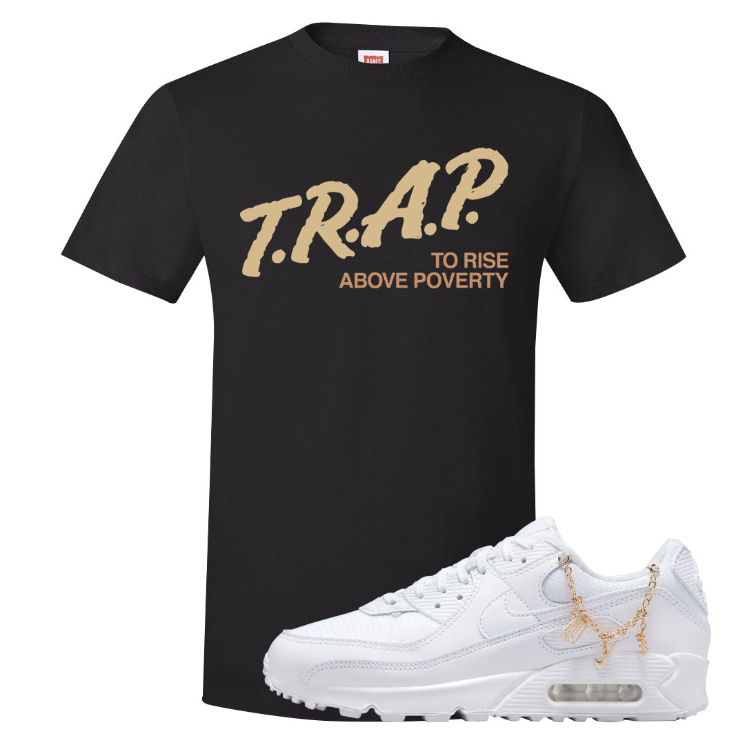 Charms 90s T Shirt | Trap To Rise Above Poverty, Black