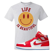 Barcelona Sweater Mid 1s T Shirt | Smile Life Is Beautiful, Ash