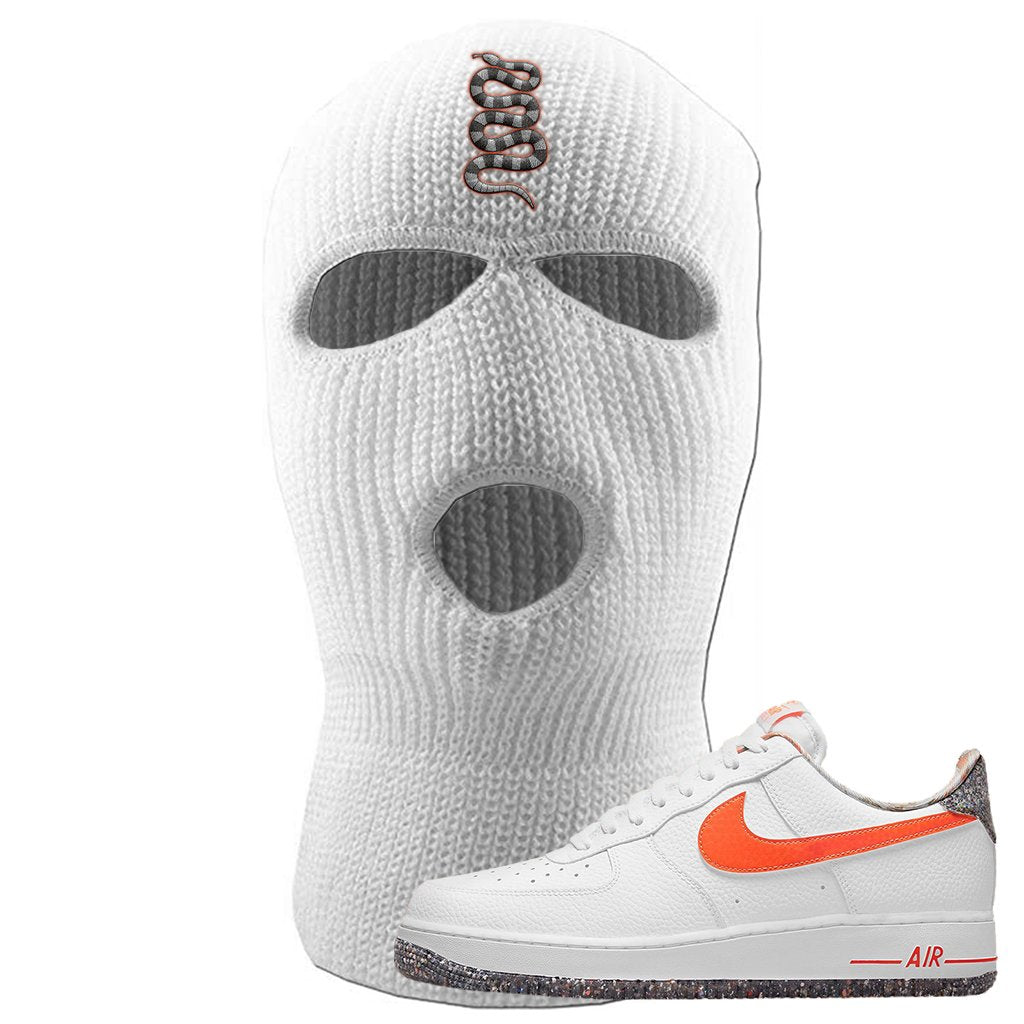 Air Force 1 Low Crimson Grind Rubber Ski Mask | Coiled Snake, White