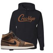 Earthy Brown Mid 1s Hoodie | Crooklyn, Black