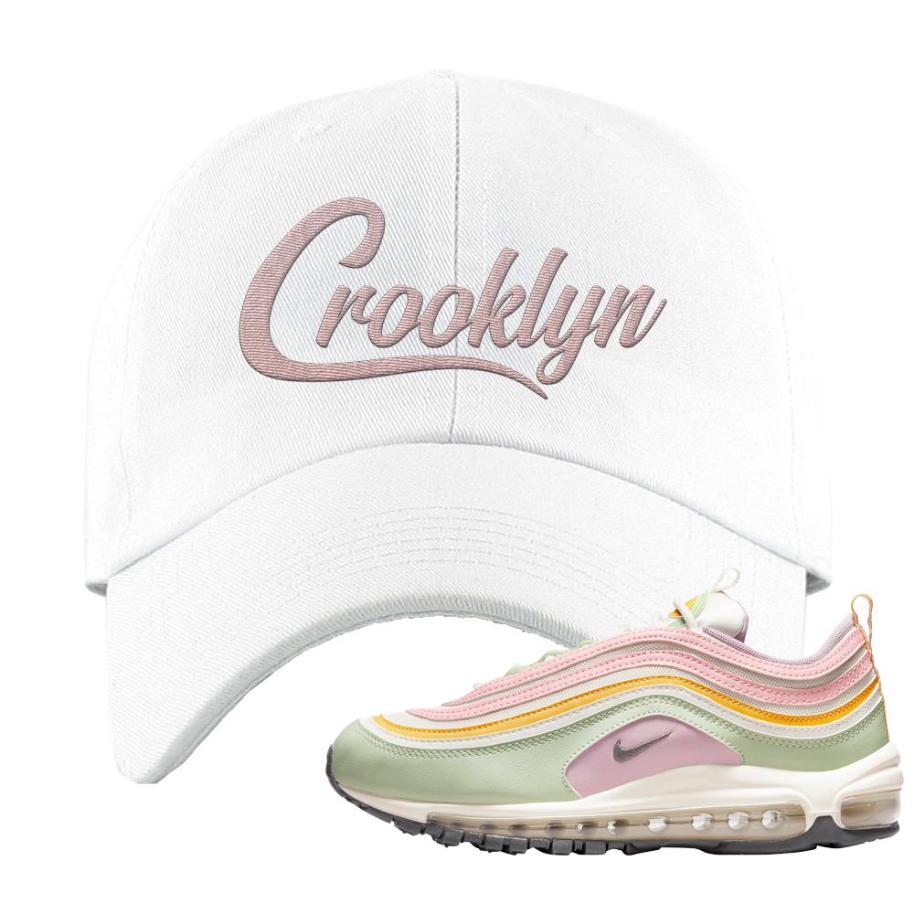 Pastel 97s Dad Hat | Crooklyn, White