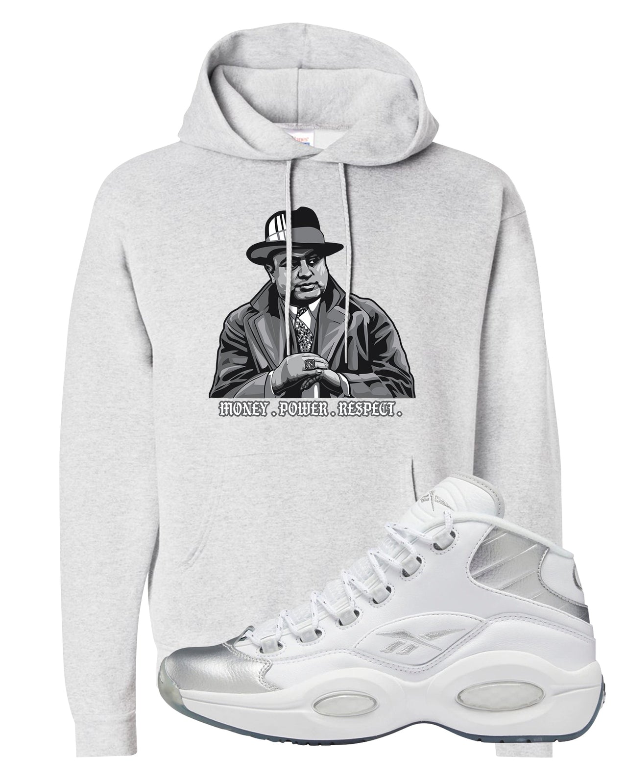 25th Anniversary Mid Questions Hoodie | Capone Illustration, Ash