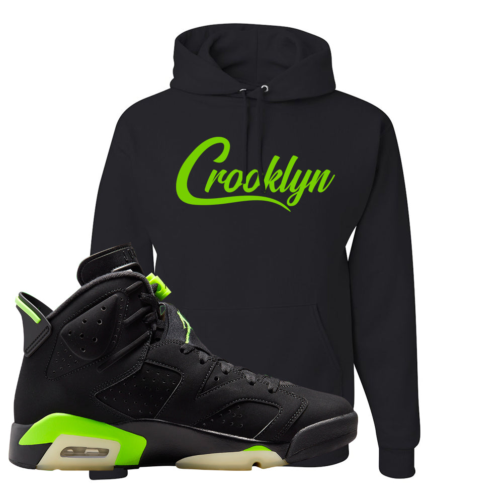 Electric Green 6s Hoodie | Crooklyn, Black