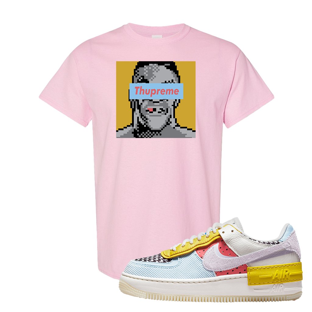 Air Force 1 Shadow Multi-Color T Shirt | Thupreme, Light Pink