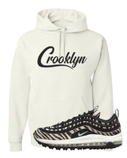 Zebra Golf 97s Hoodie | Crooklyn, White