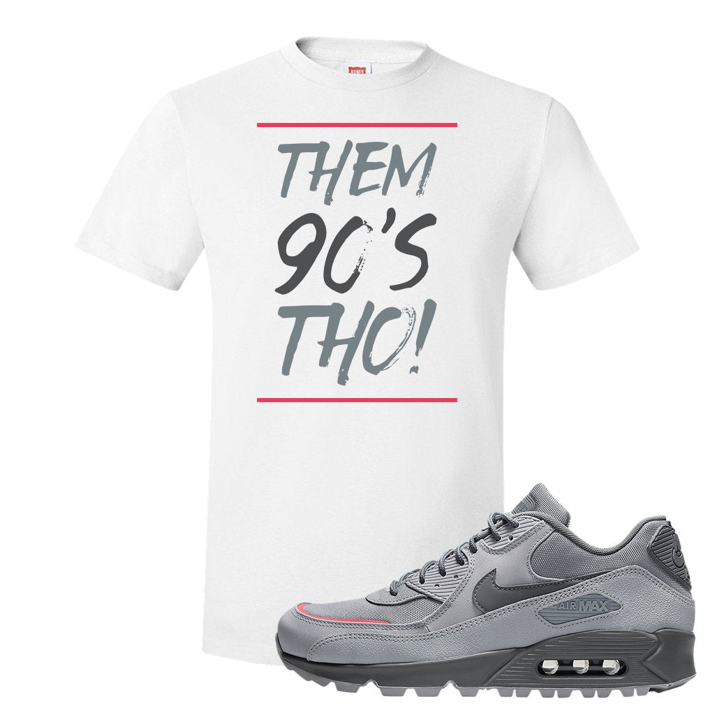 Wolf Grey Surplus 90s T Shirt | Them 90's Tho, White