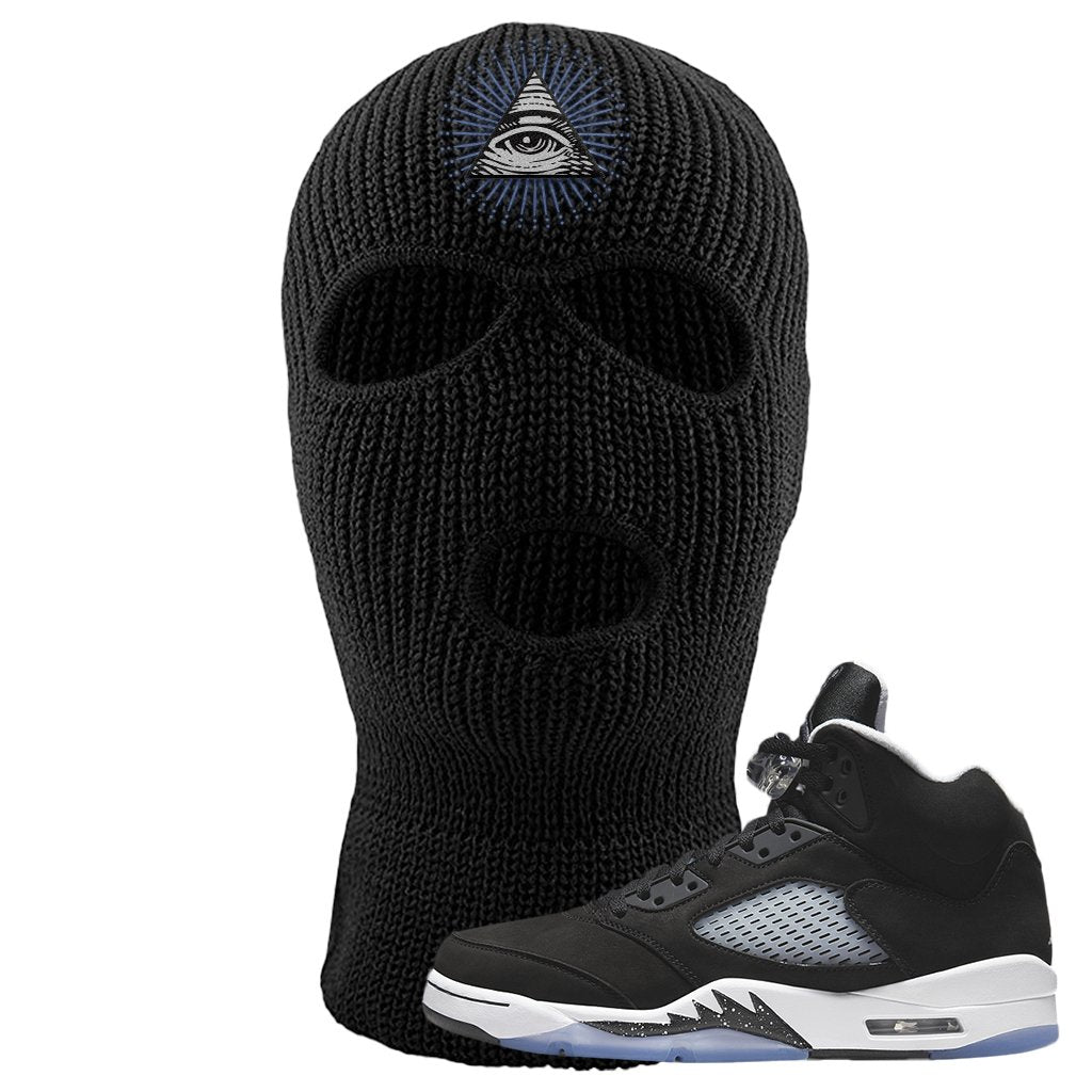 Oreo Moonlight 5s Ski Mask | All Seeing Eye, Black