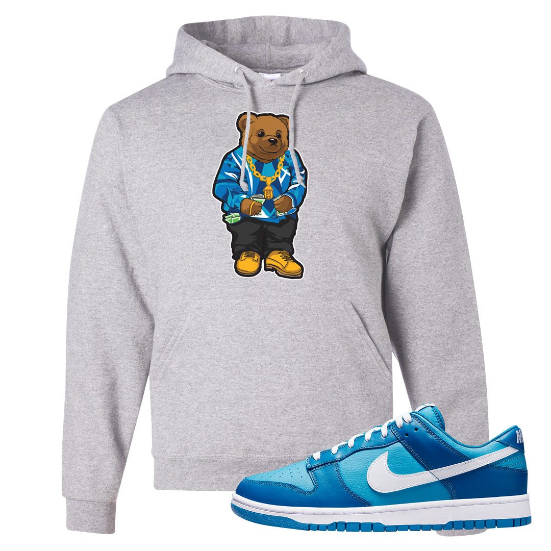 Dark Marina Blue Low Dunks Hoodie | Sweater Bear, Ash