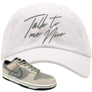 Rocky Earth Low Dunks Dad Hat | Talk To Me Nice, White
