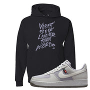 Toasty Low 1s Hoodie | Vibes Speak Louder Than Words, Black